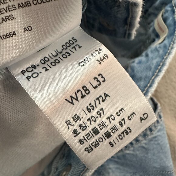 Levi's Cinch Baggy Wide Leg Light Wash Jeans Women's size 28 6 - Picture 4 of 10